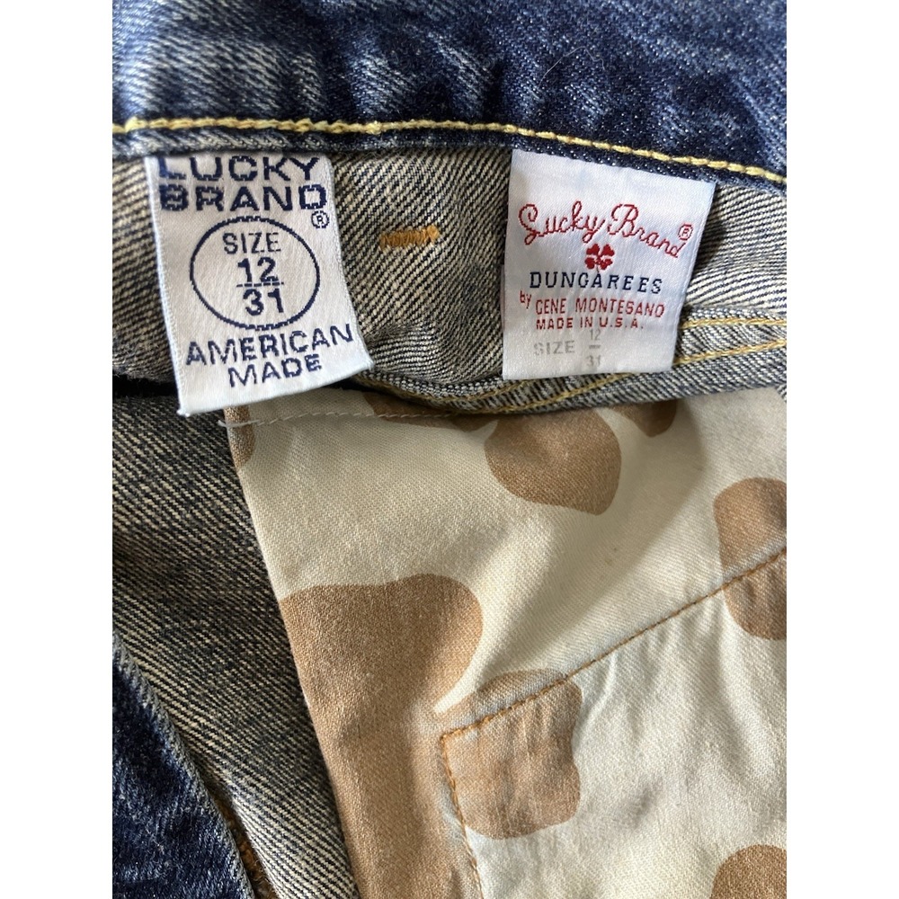 Vintage Y2K Lucky Brand Dungarees Denim Cut Off Shorts Size 12 USA Made New - Picture 8 of 8